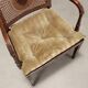 Antique beech armchair stained walnut and fabric, Italy, 19th century