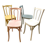 Vintage Thonet bistro chairs – pastel colours
