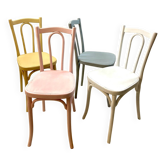 Vintage Thonet bistro chairs – pastel colours