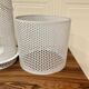 SET OF 2 LARGE METAL CANDLE HOLDERS IN SCANDINAVIAN DESIGN.