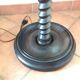 Wooden floor lamp turned in the spirit of Charles Dudouyt / art deco style
