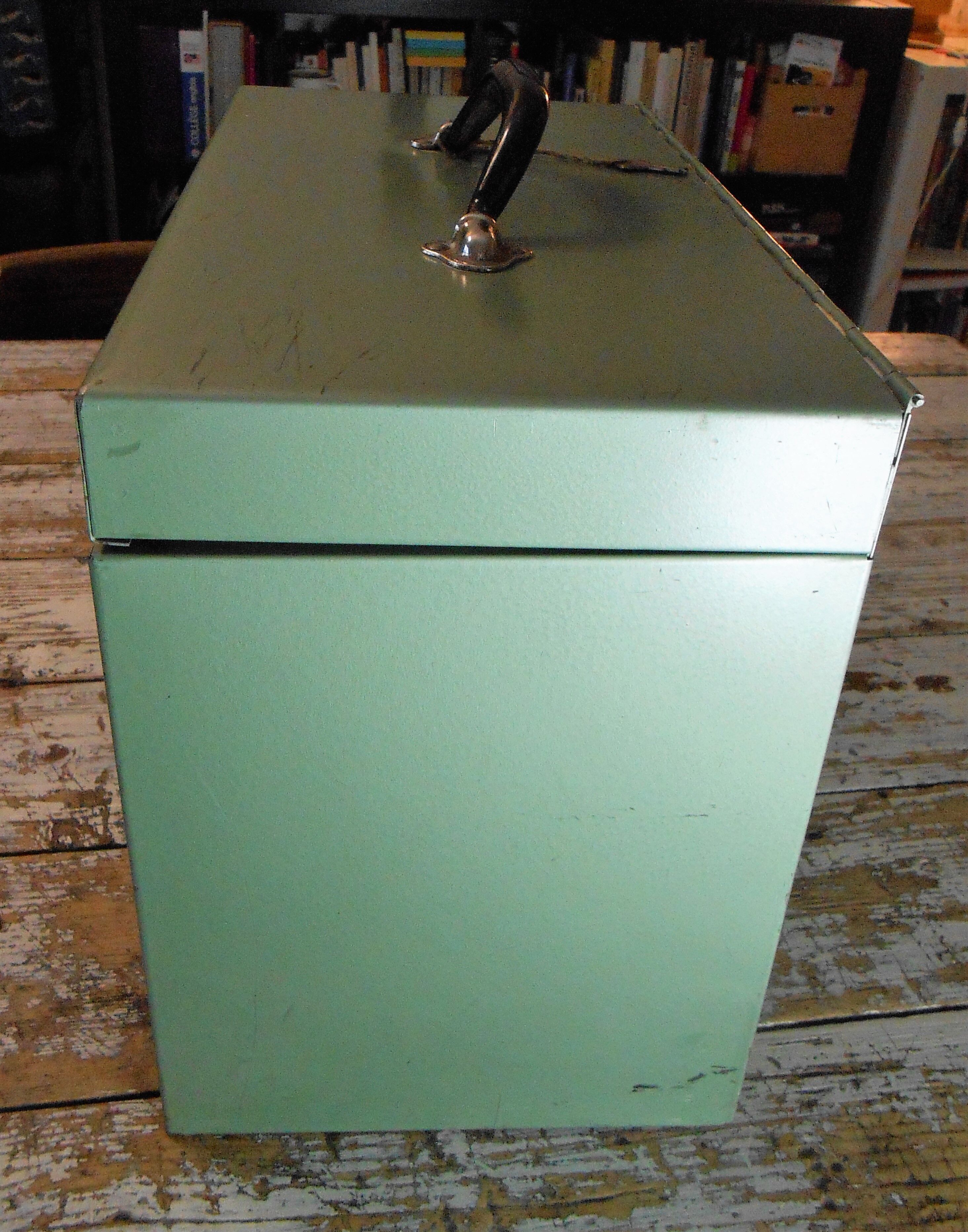 Old metal storage box
