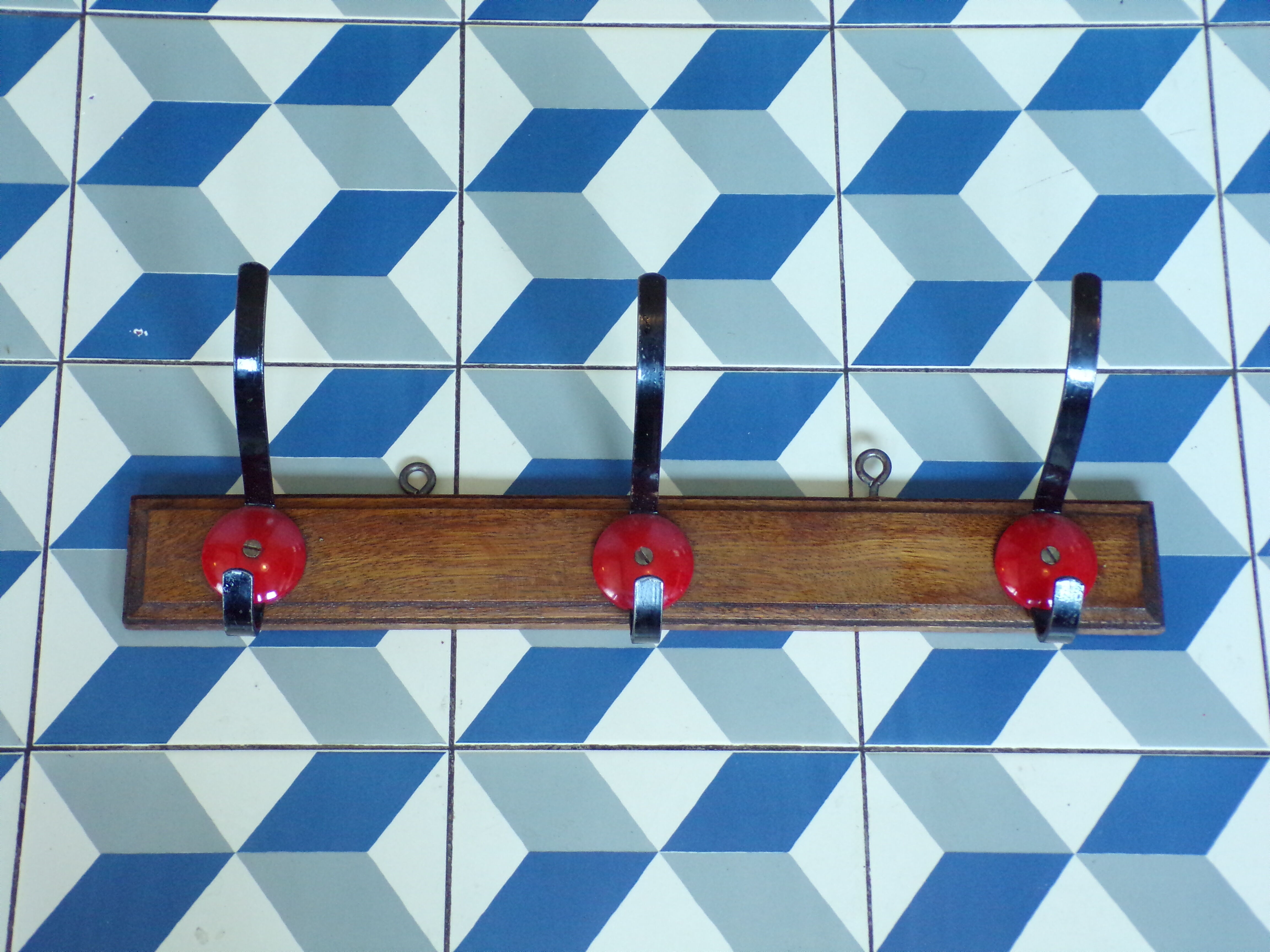 Vintage coat rack 3 hooks