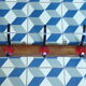 Vintage coat rack 3 hooks