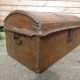 19th-century leather trunk