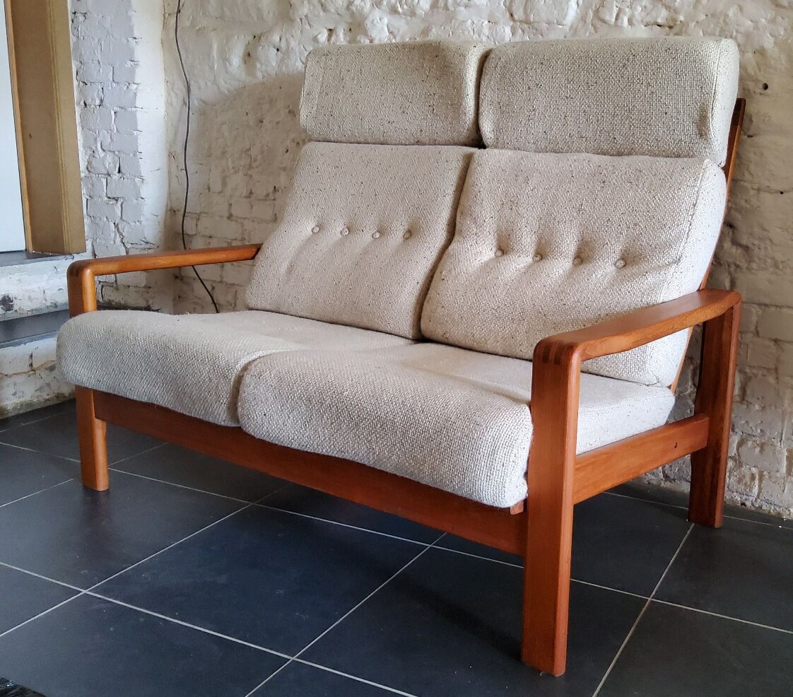 Vintage solid wood sofa
