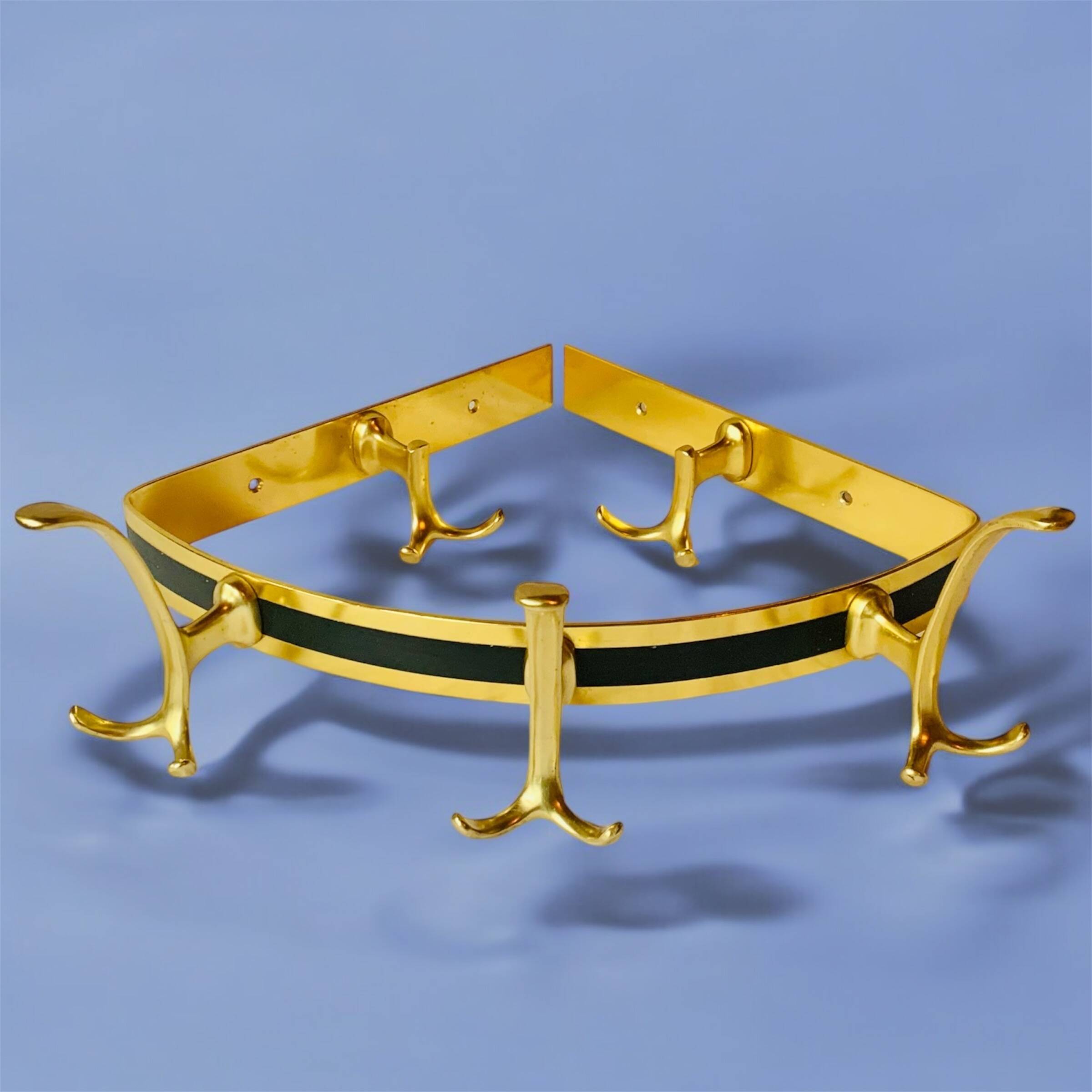 Antique gold aluminum corner wall coat rack