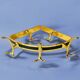 Antique gold aluminum corner wall coat rack