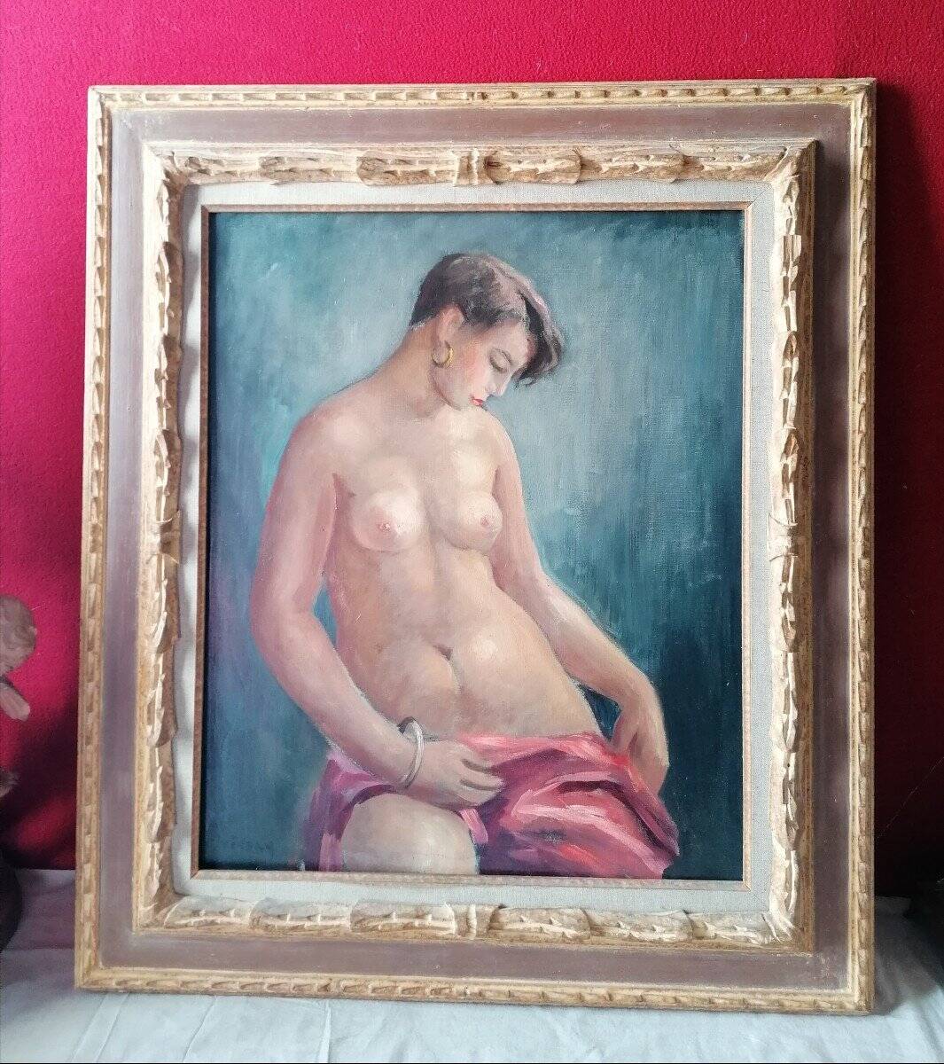 Femme nue Huile sur toile