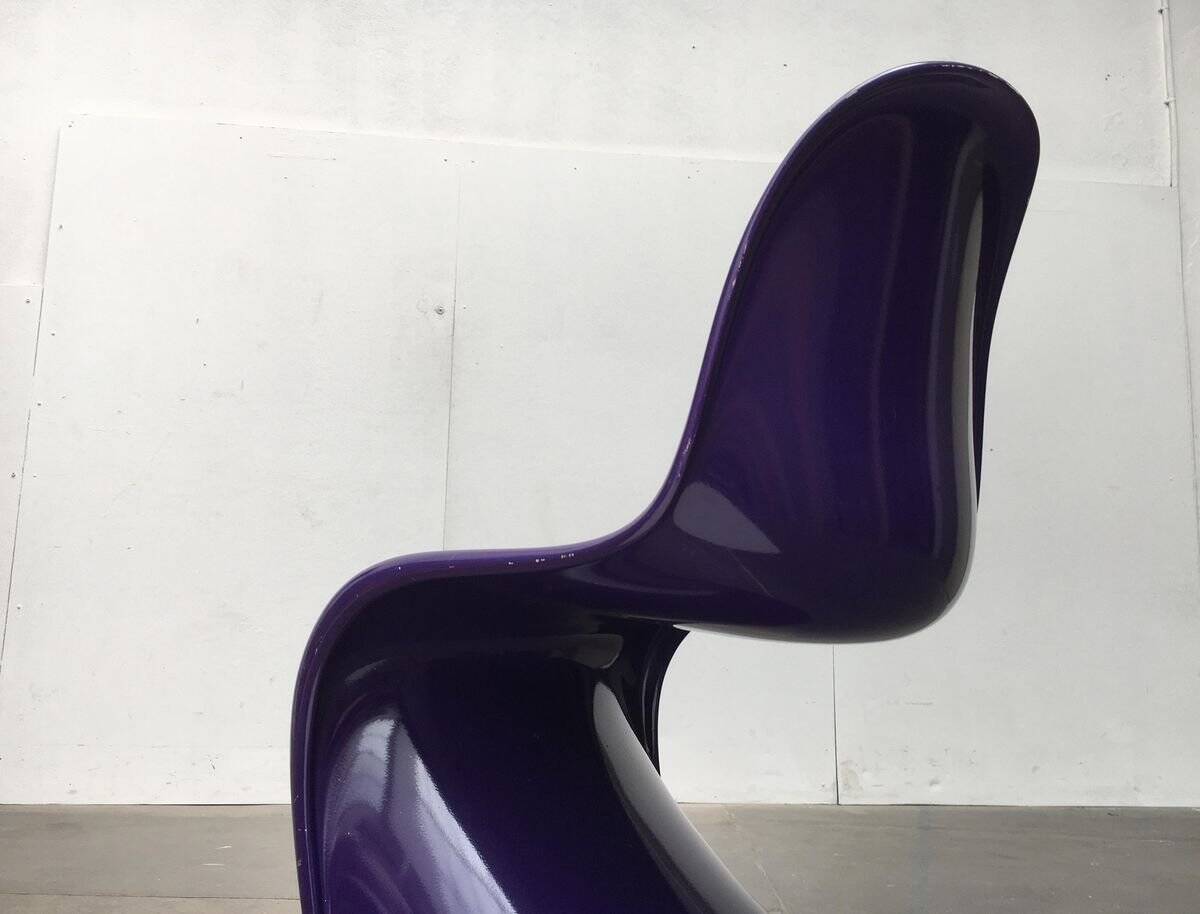 Mid-century Panton side chair set by Verner Panton for Herman Miller, 1960s.