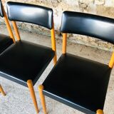 Set of 4 Scandinavian style dining chairs, circa 60