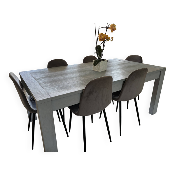 Table extensible en bois massif Captain Oliver