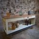 Table de drapier vintage / Îlot de cuisine – Années 1930