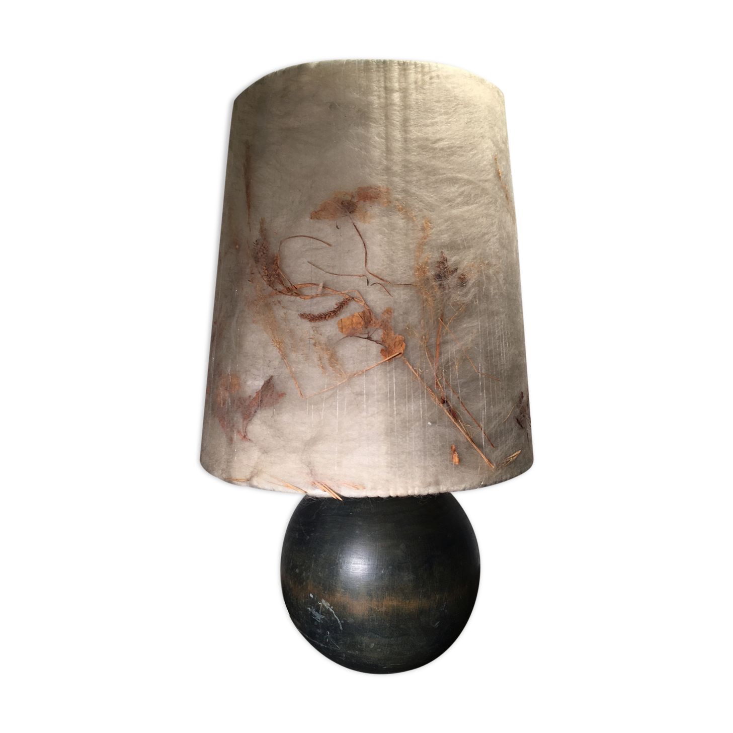 Lamp Vintage silk and twigs