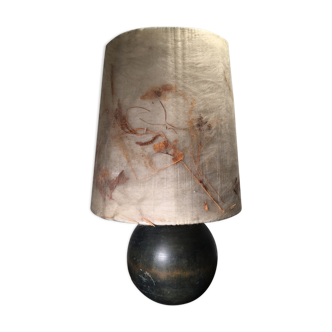 Lampe vintage en soie et brindilles