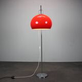 Lampadaire Space Age Guzzini Meblo en plastique et métal chromé, Italie années 1970