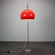 Guzzini Meblo Floor Lamp with Plastic Shade, Italy 1970s — Space Age Chrome