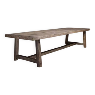 Table de ferme en chêne massif