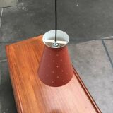 Perforated metal pendant light, mid-century design, 1960s.