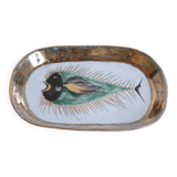 Vintage decorative dish with fish decoration - Dour - Forces Murales