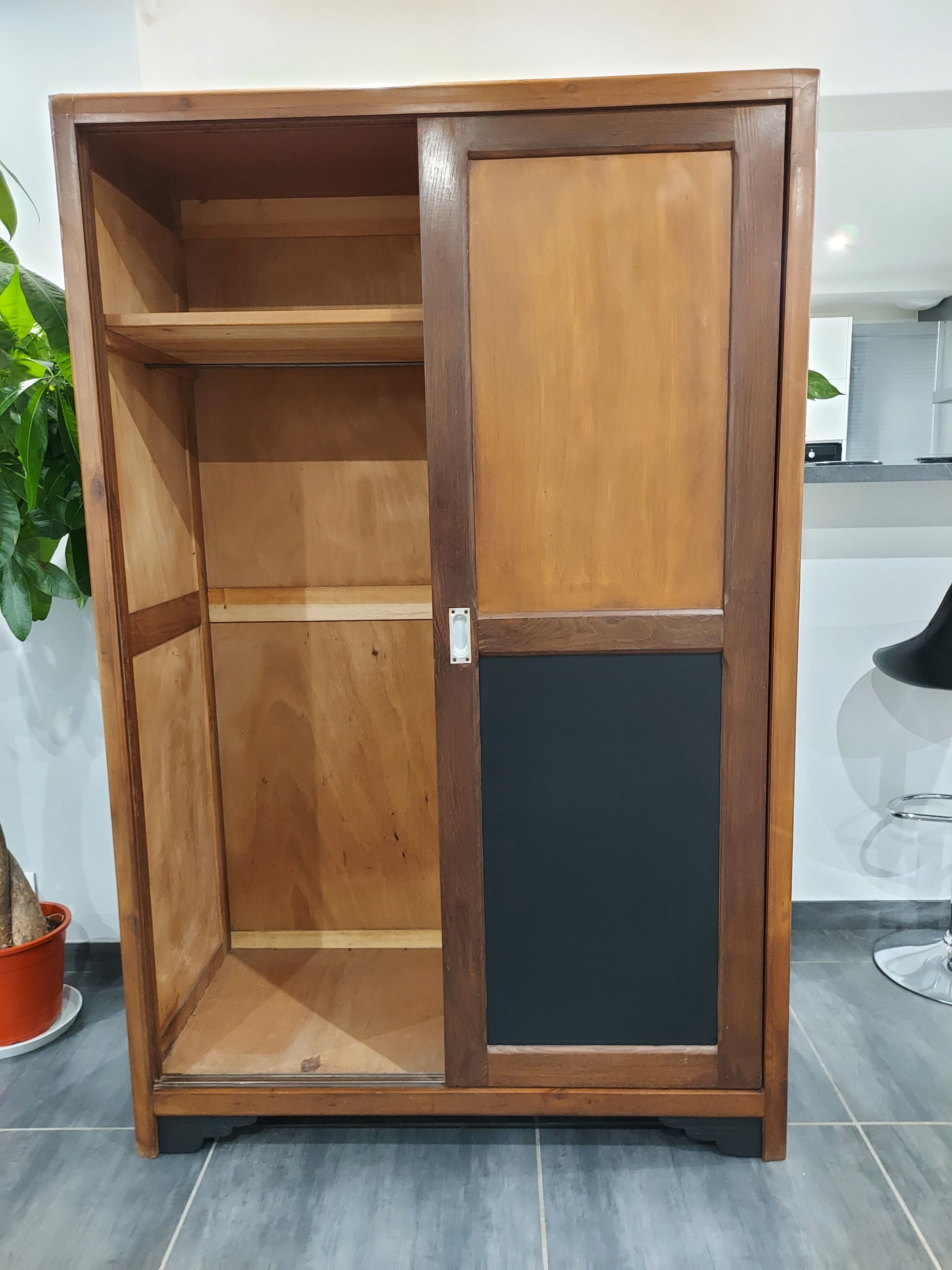 Wardrobe wardrobe sliding doors vintage 1960s