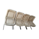 Set of 4 chairs in cream velvet seventies