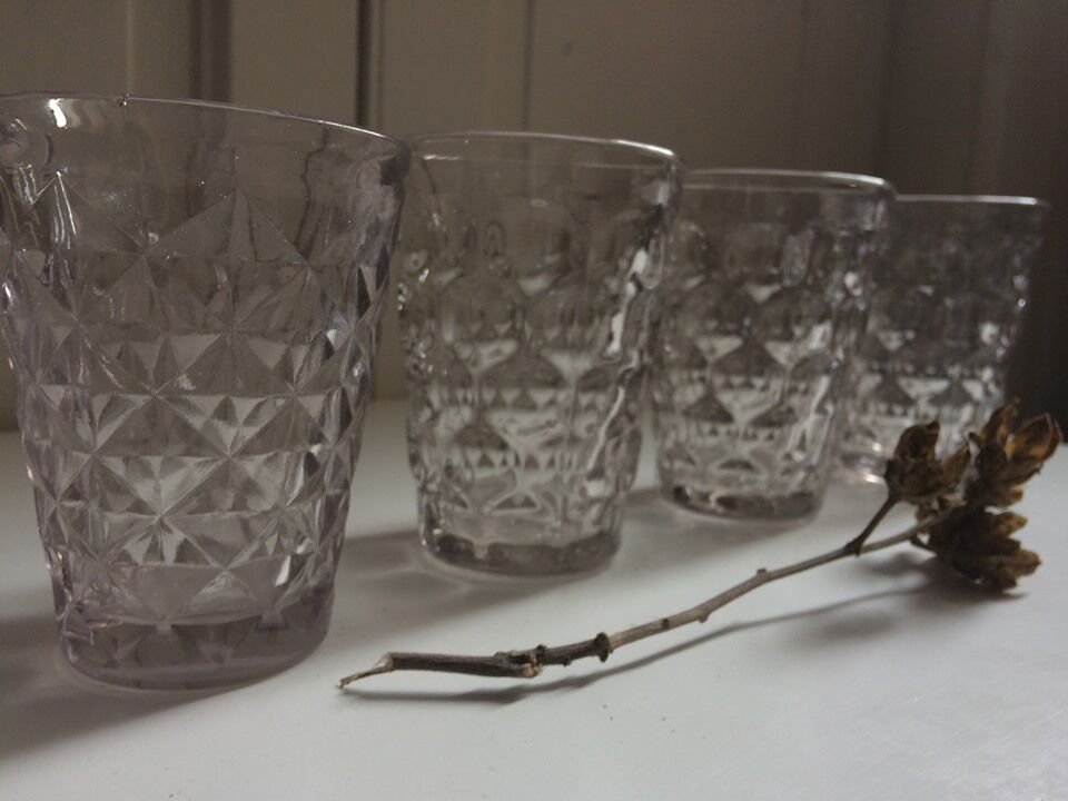 Four glasses of bistro 19th