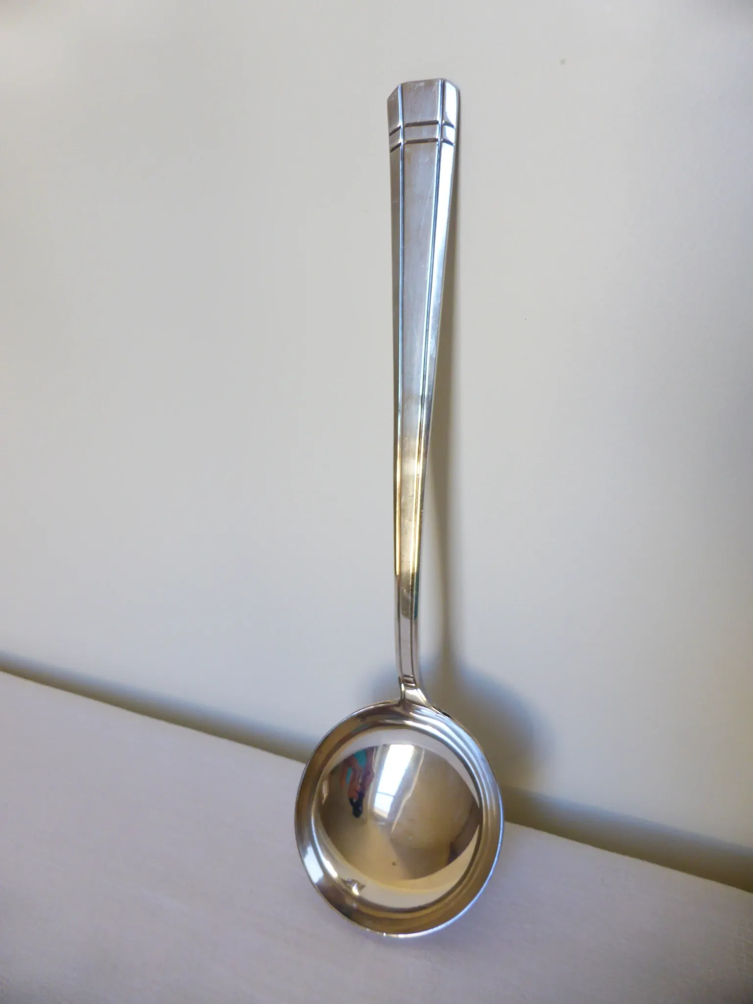 Shady vintage silver-plated metal ladle 2106277