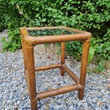 side table, console or end of sofa in vintage bamboo