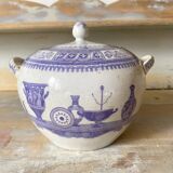 Purple ironstone sugar bowl