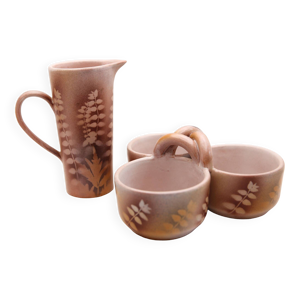 lot d'un pichet et ravier