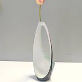 Purple, Pink and White Hand-Painted Ceramic Vase by Ariele, Turin, Italy