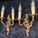 Pair of wall lights in louis xv style - bronze - 32 cm