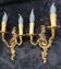 Paire d'appliques style louis xv  - bronze - 32 cm