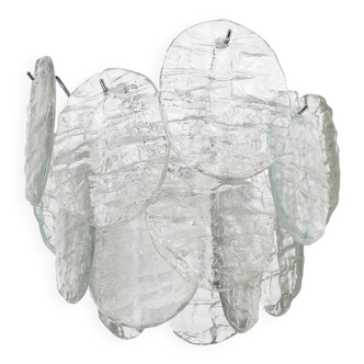 J.T. Kalmar Vienna Lustre Mid-Century in Glazed Glass, Austria, 1960s