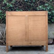 Art Deco chest of drawers in raw wood and blue, 1940