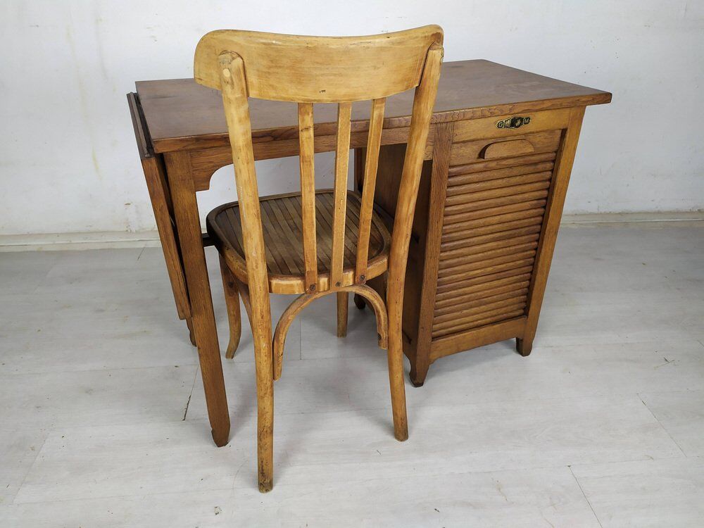 Oak industrial desk, 1930s