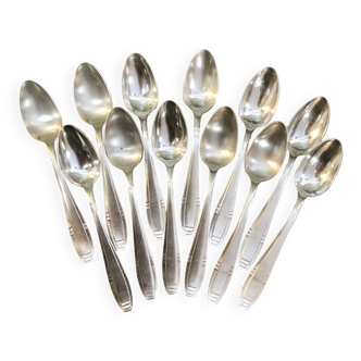 Set of 12 Apollo brand silver-plated metal teaspoons