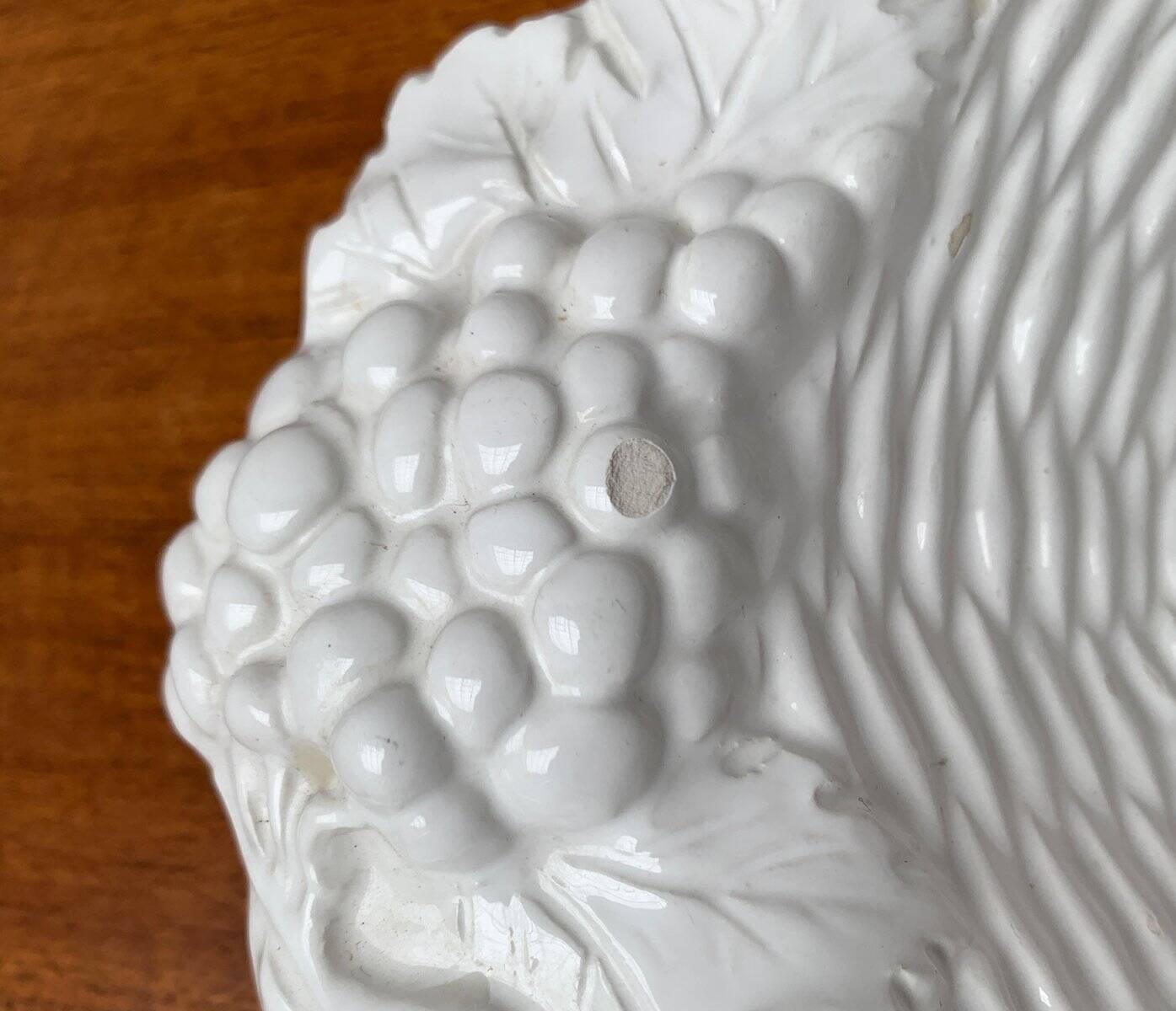 Coupelle vintage italien en céramique blanche