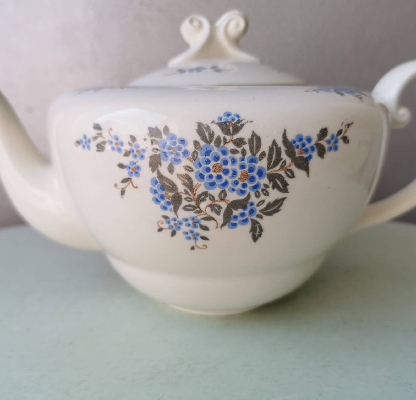 Mid-century porcelain teapot P. Regout Maastricht 1950s