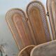 Salon rotin vintage et paravent