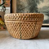 African vintage wicker box