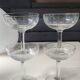 Lot of 4 Art Deco champagne coupes / Verreries de Doyen. Half crystal.