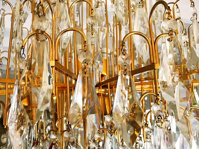 Italian Murano 1970 crystal chandelier