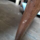 Solid wood side table brass console