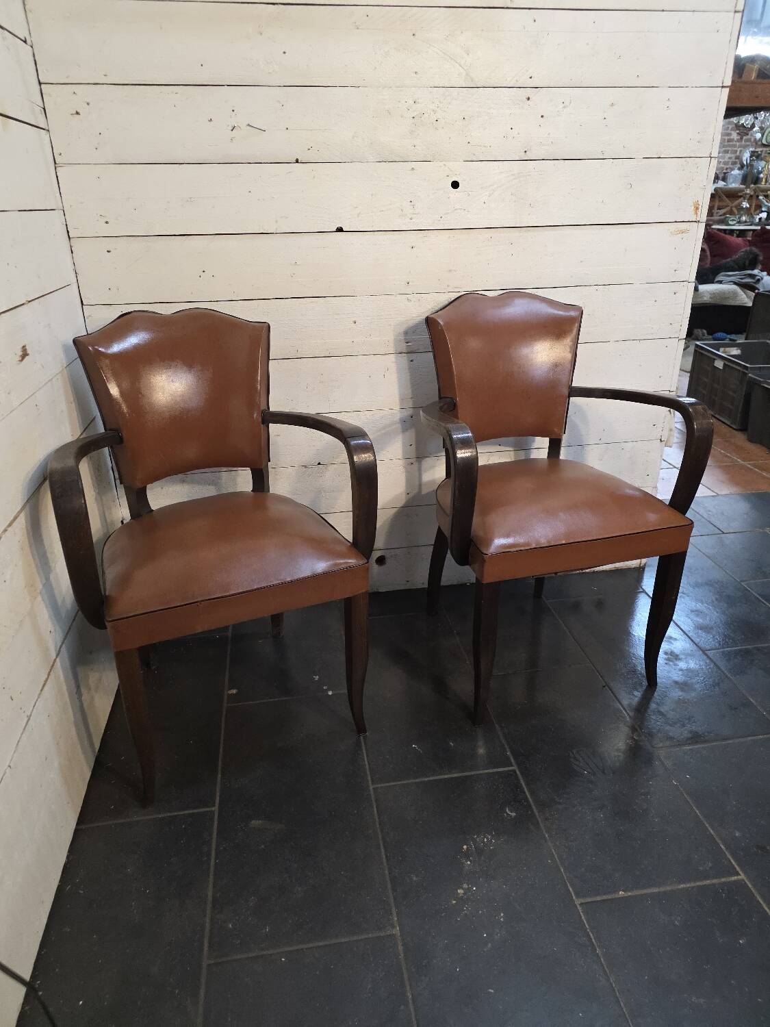 Pair of 1950s moustache-style bridge glasses