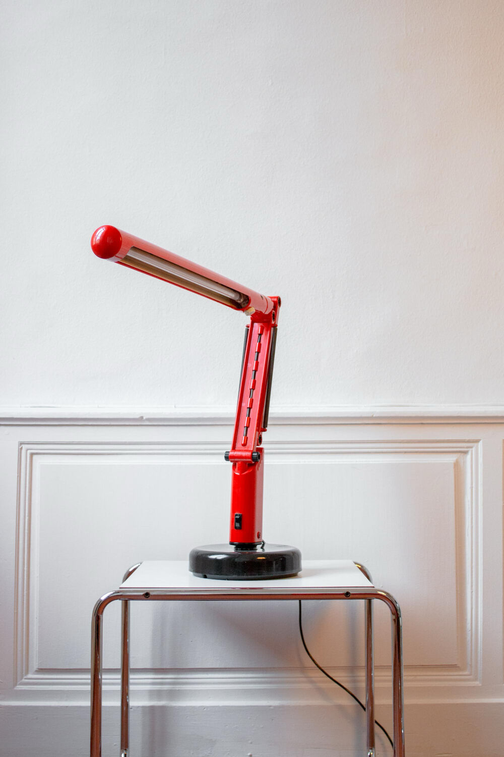 Vintage desk lamp Lucifer red by Tom Ahlström & Hans Ehrich p