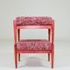 Paire de tabourets en bois crabes rouge