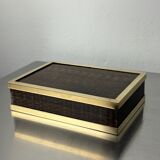 Lucite & rattan box, Christian Dior style, 1970