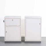 Set industrial cabinets with marble top.